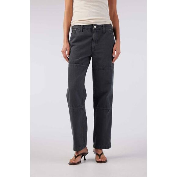 AMO Billie Field Straight Leg Cropped Pant in Pewter 28 - Picture 1 of 5